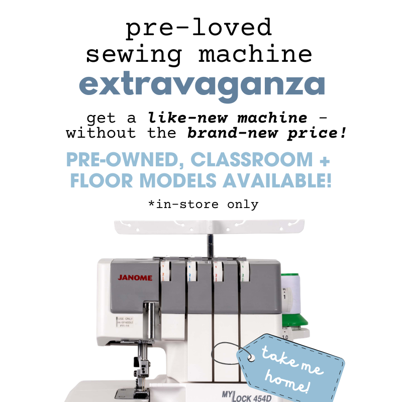 Pre-Loved Sewing Machines Available In-Store only!