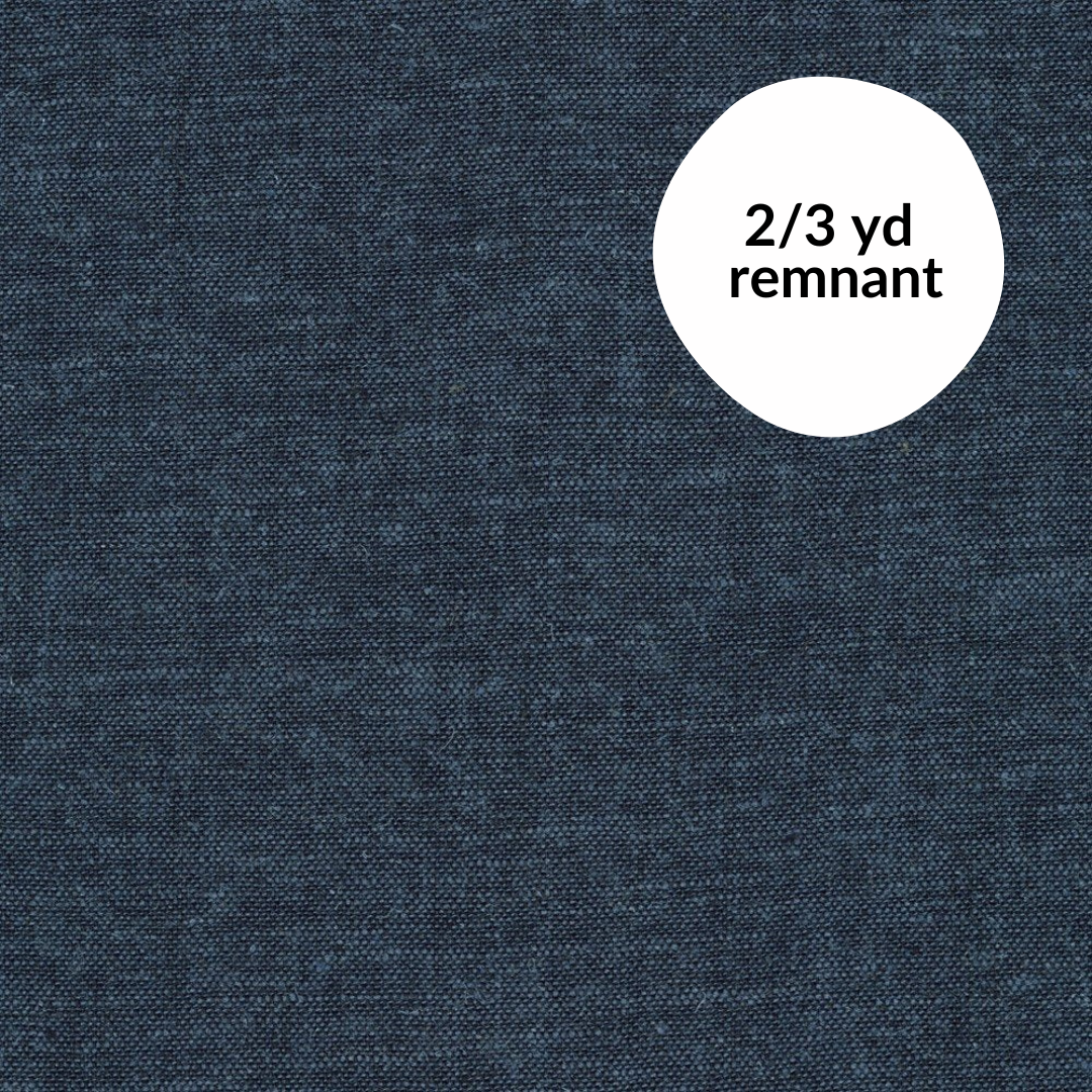 Remnant - 2/3 yd - Brussels Washer Yarn Dyed Linen Blend - Deep