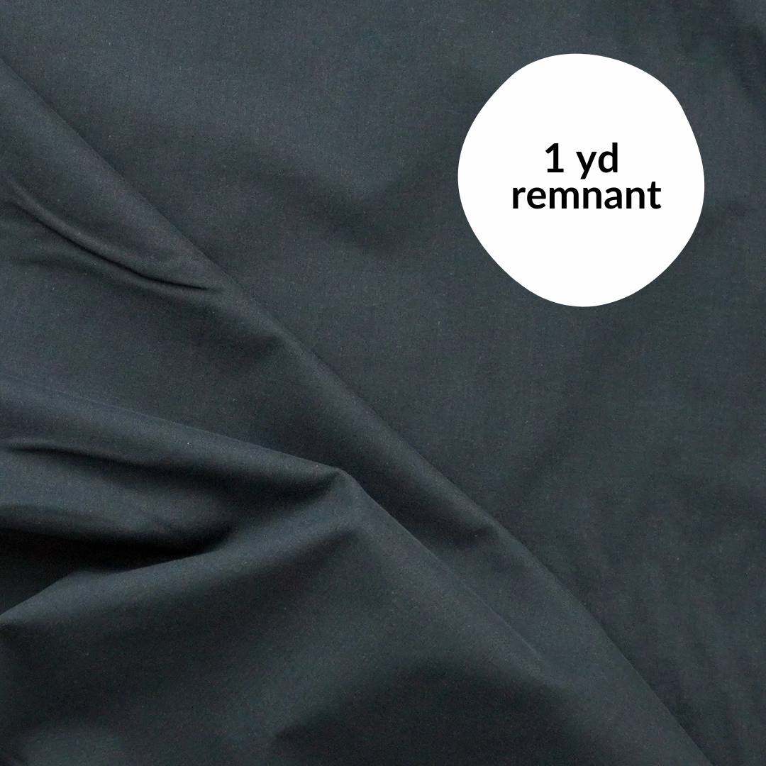 Remnant - 1 yd - Cotton Voile - Solid Black