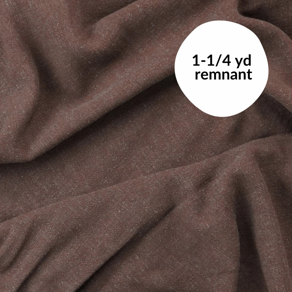 Remnant - 1-1/4 yd - Silky Noil - Espresso