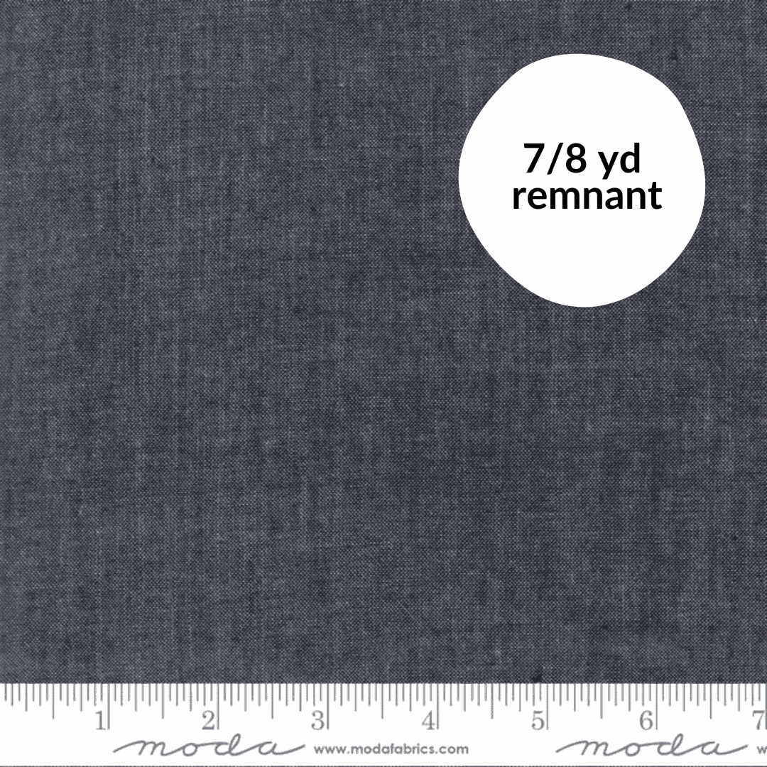 Remnant - 7/8 yd - Moda Chambray - Black