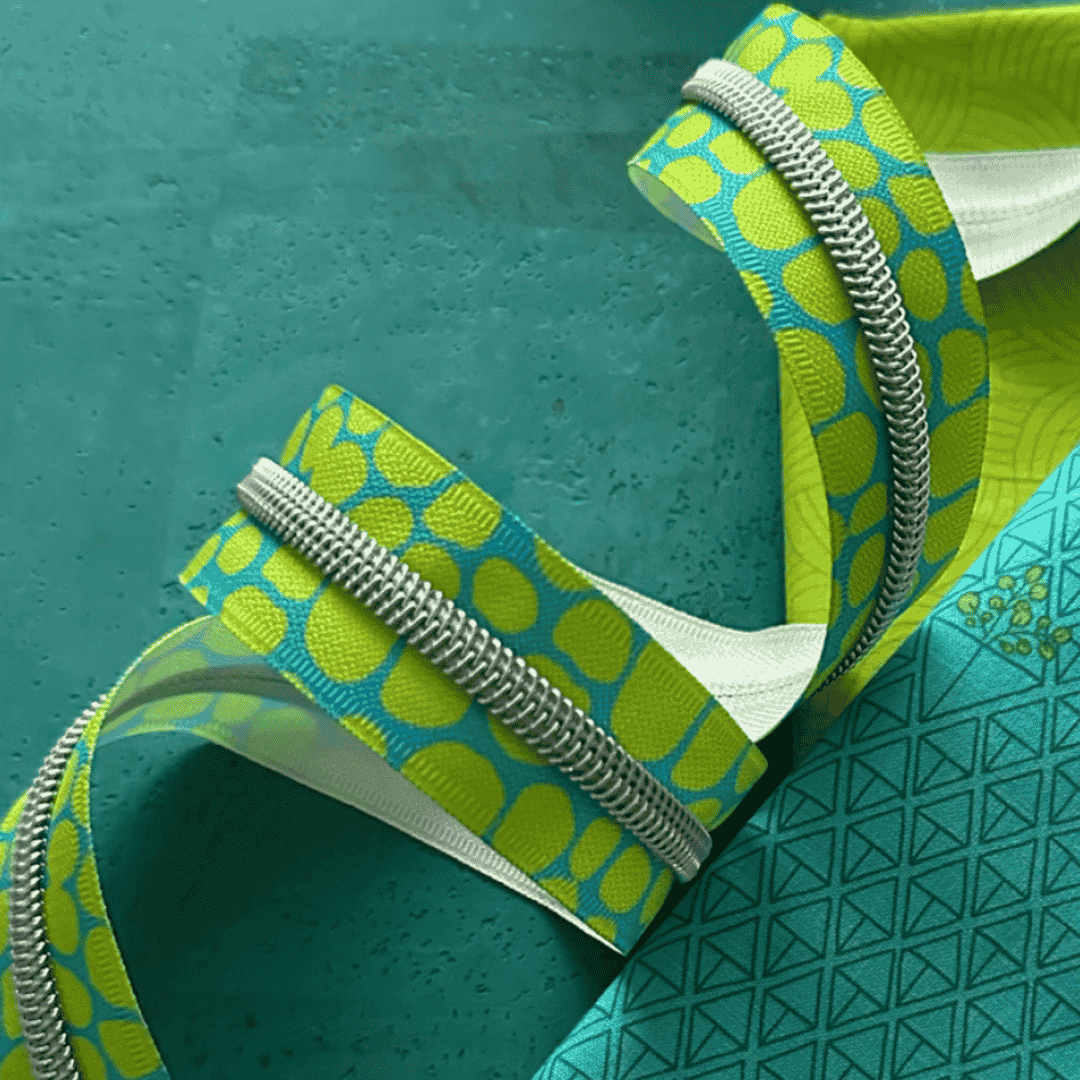 Zipper Tape - 3yds - Lime Pebble