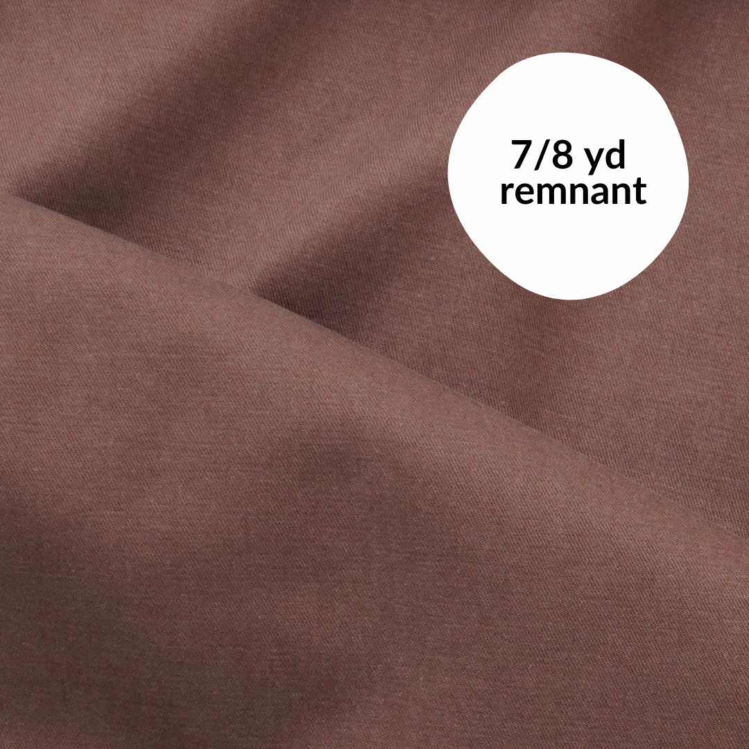 Remnant - 7/8 yd - Tencel/Cotton Twill - Chocolate