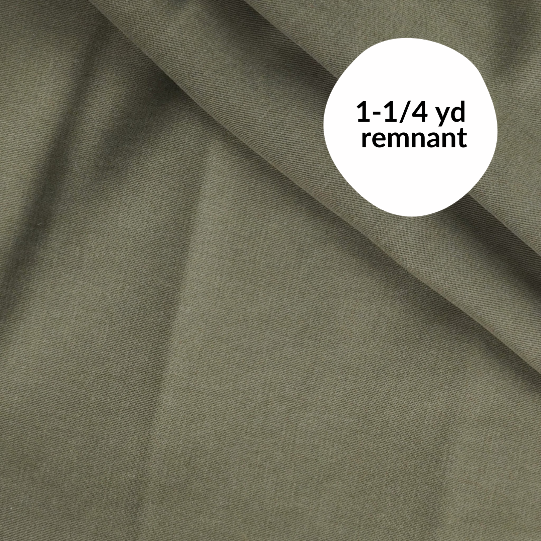 Remnant - 1-1/4 yd - Tencel/Cotton Twill - Khaki