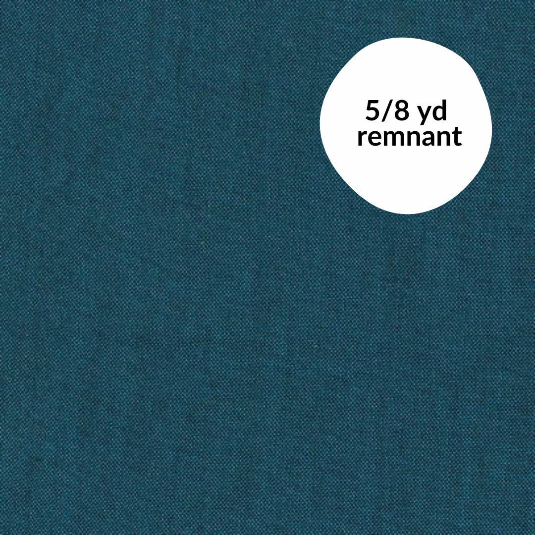 Remnant - 5/8 yd Artisan Cotton Yarn Dyed Solid - Navy/Cyan