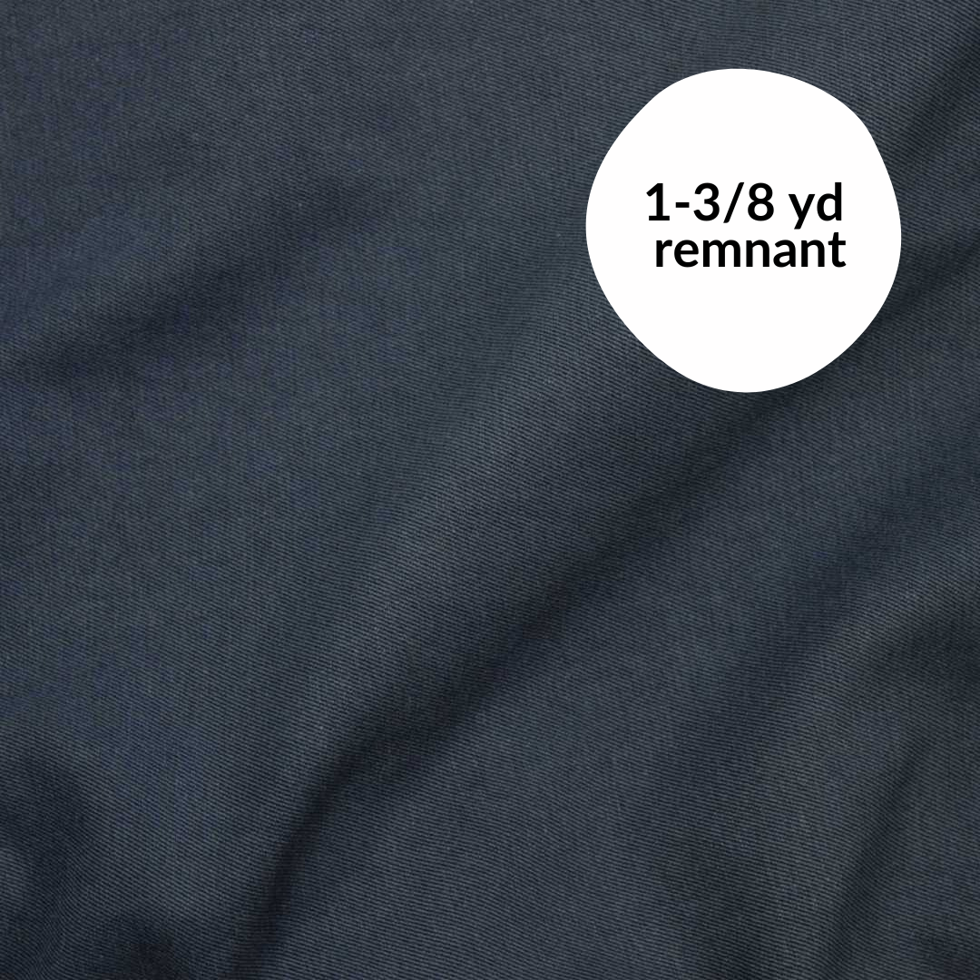 Remnant - 1-3/8 yd - Tencel/Cotton Twill - Midnight Blue