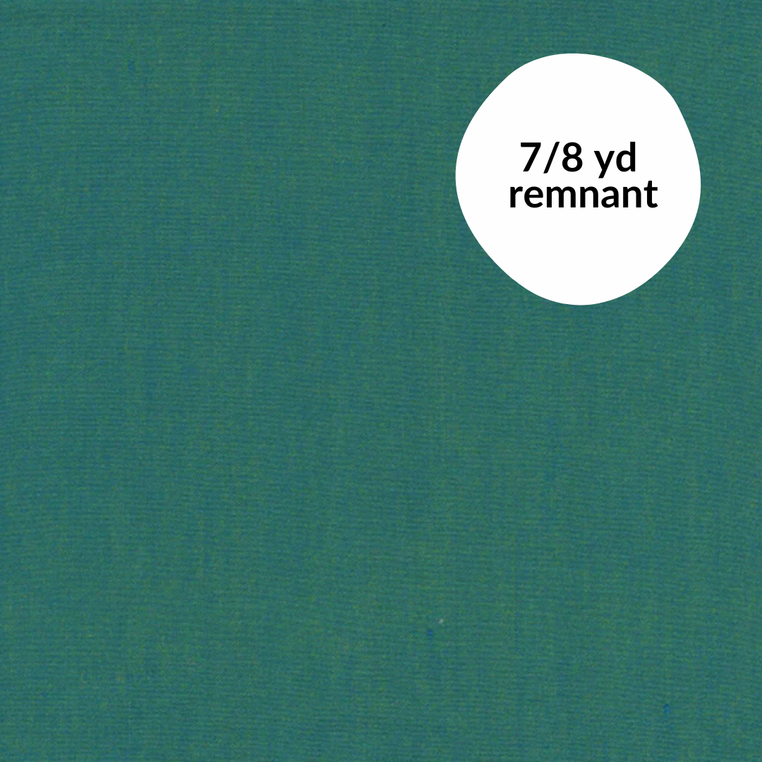 Remnant - 7/8 yd - Artisan Cotton Yarn Dyed Solid - Kelly Green/Lapis