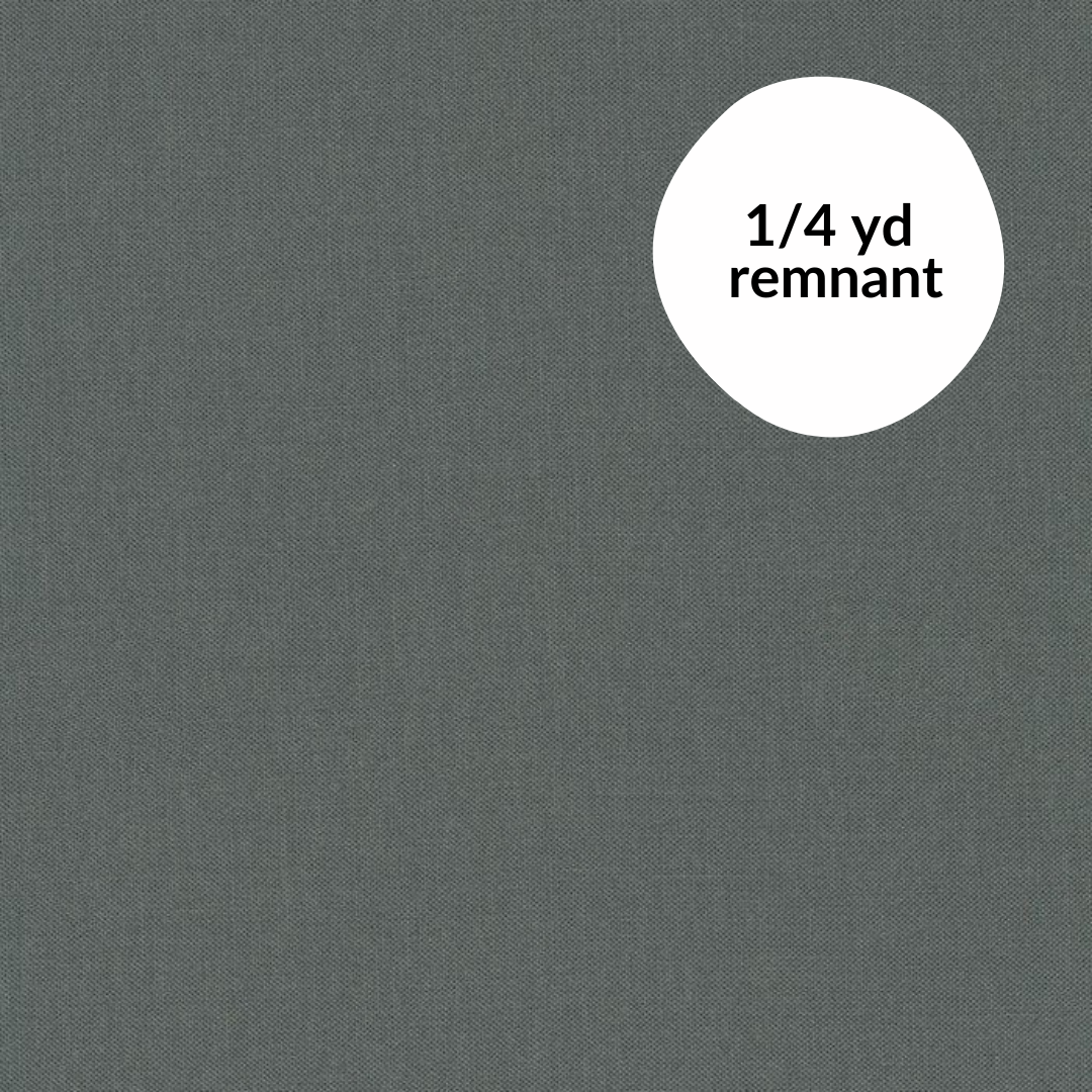 Remnant - 1/4 yd - Kona Cotton Solid - Graphite