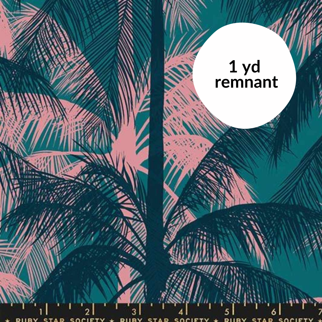 Remnant - 1 yd - Poolside Too Canvas - Palms - Storytime