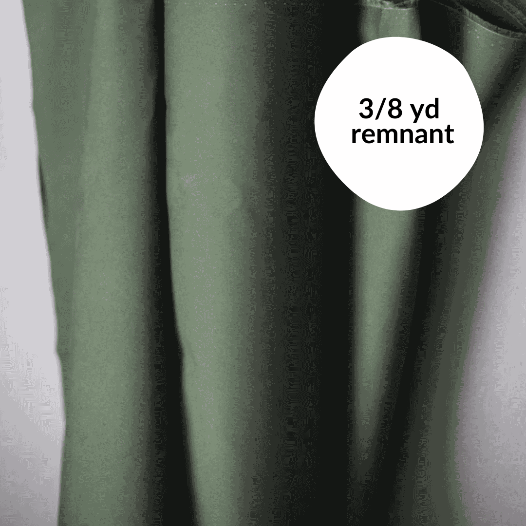 Remnant - 3/8 yd - Organic Cotton Dry Oilskin - Fern