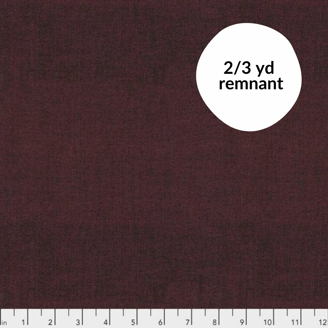 Remnant - 2/3 yd - Shot Cotton - Plum