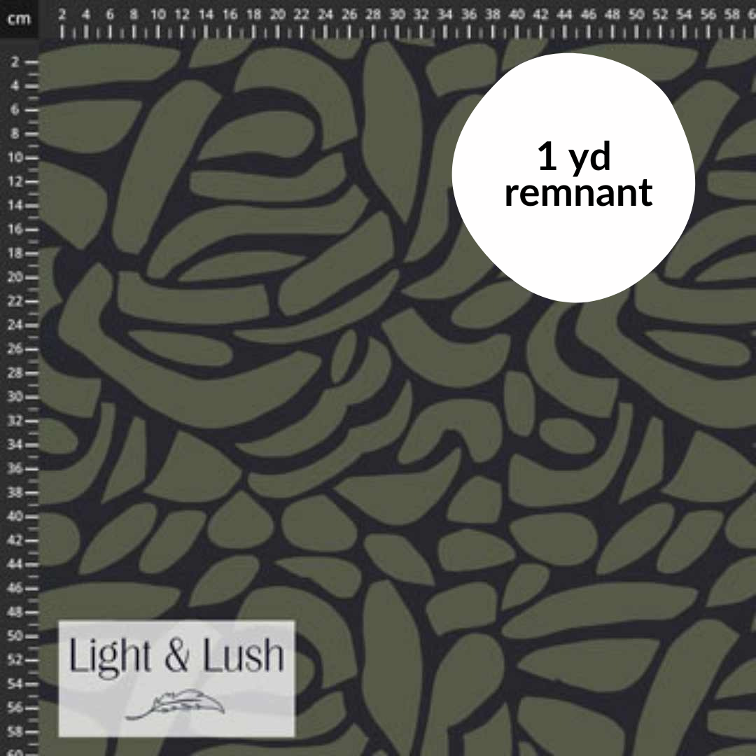 Remnant - 1 yd - Light & Lush Viscose - Geometric - Khaki