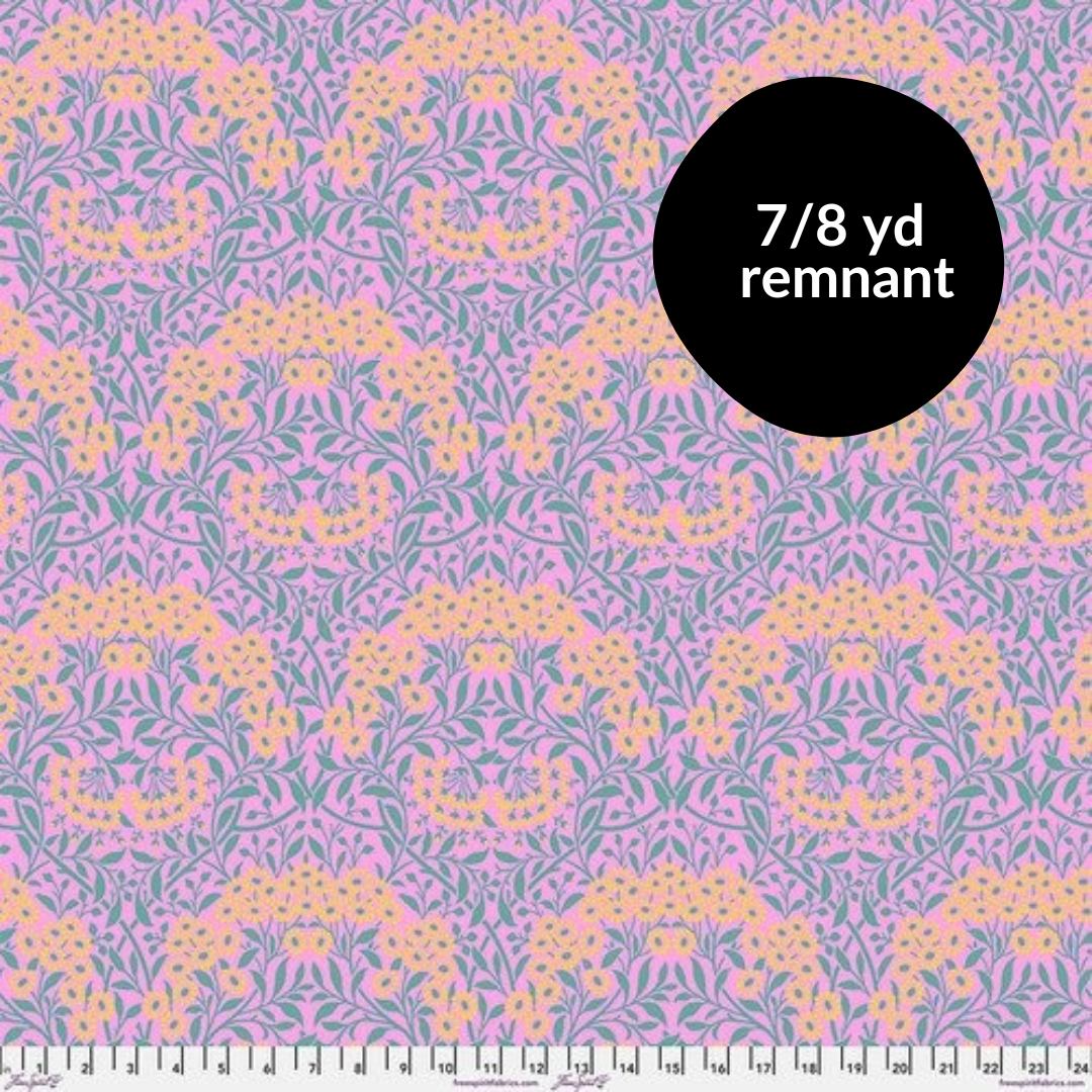 Remnant - 7/8 yd - Kaffe x Morris & Co - Michaelmas Daisy - Pink