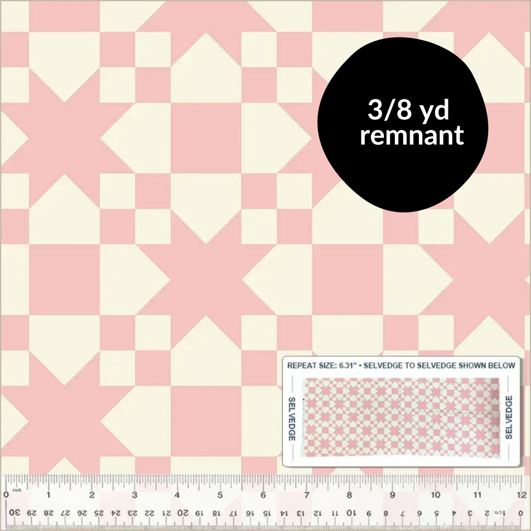 Remnant - 3/8 yd - Perfect Points - Missouri Star - Blush