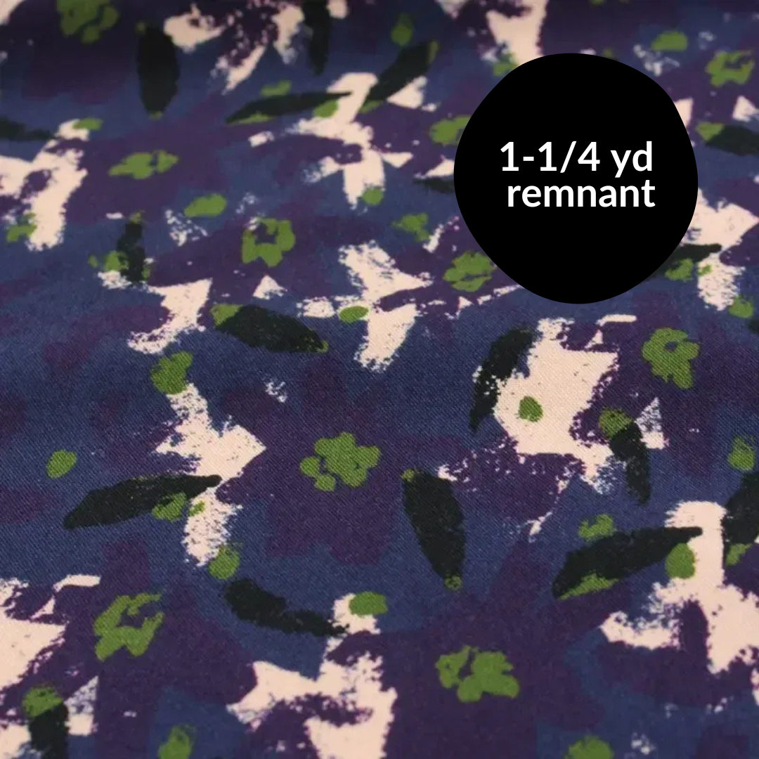 Remnant - 1-1/4 yd - Viscose - Edel - Atlantic Blue