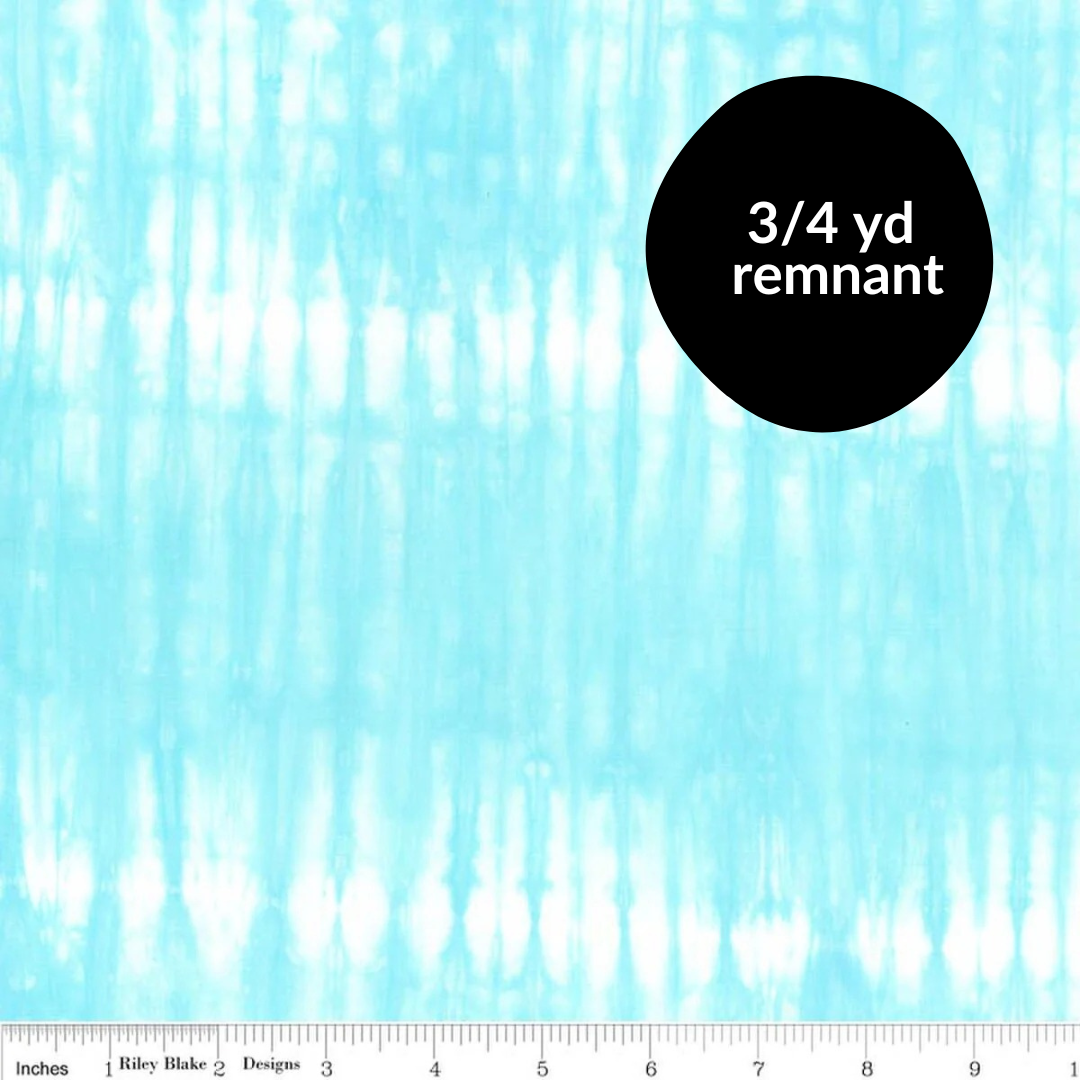 Remnant - 3/4 yd - Shibori Batiks - Coastal Shimmer