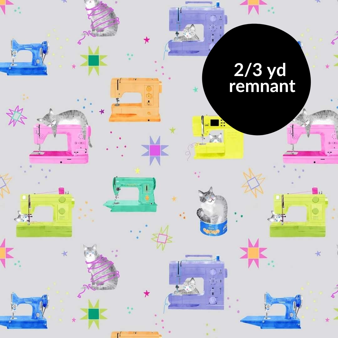 Remnant - 2/3 yd - Quilty Helpurrs - Rock