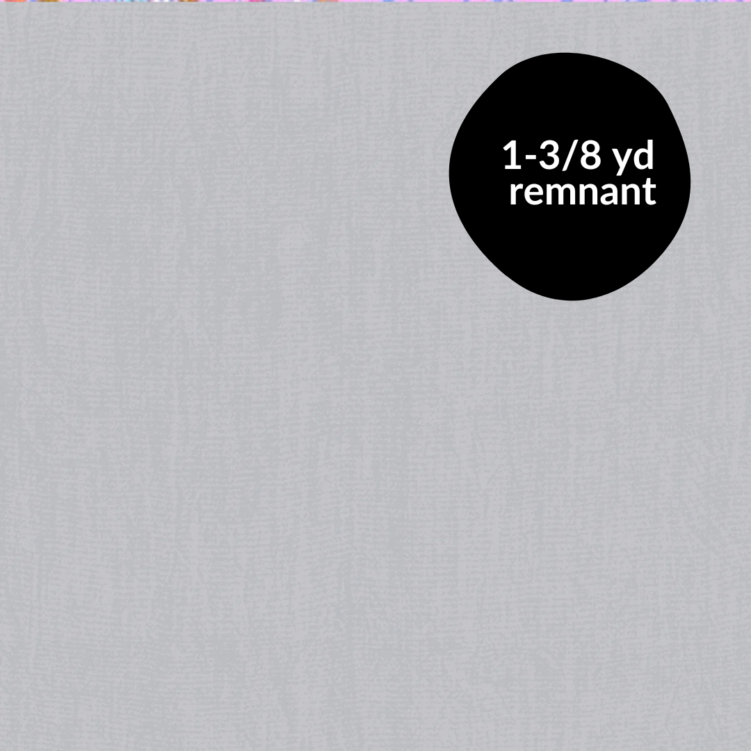 Remnant - 1-3/8 yd - Artisan Cotton Yarn Dyed Solid - Gray / White