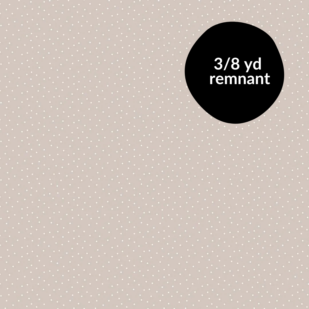 Remnant - 3/8 yd - Nest - Dots - Sesame