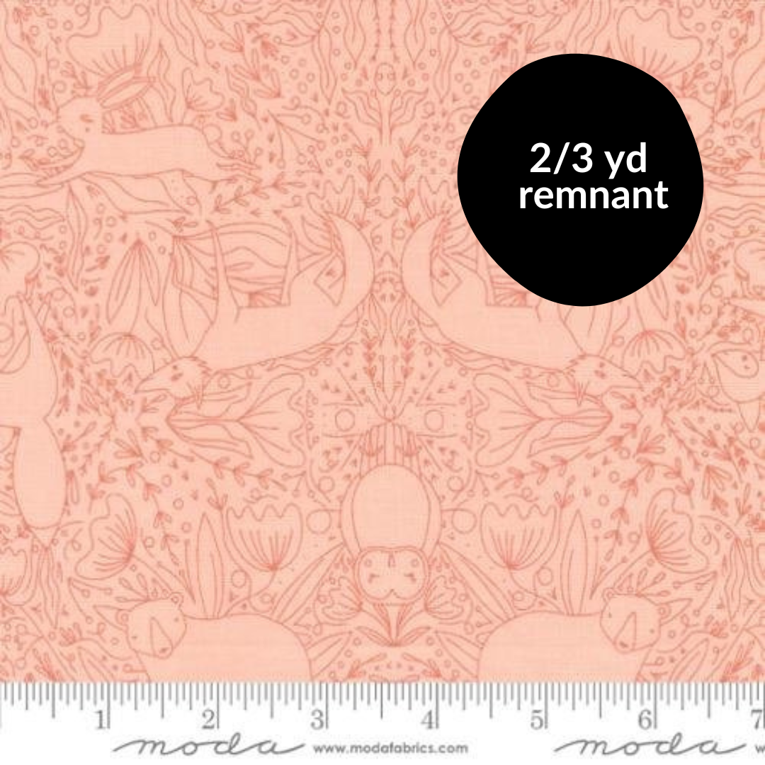 Remnant - 2/3 yd - Woodland Wonder - Frolic - Blush