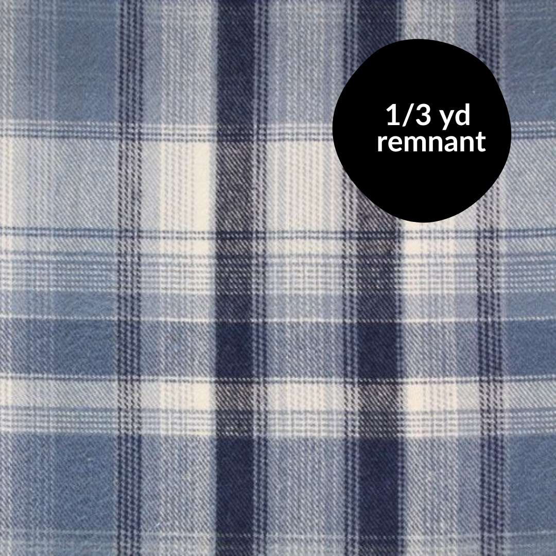 Remnant - 1/3 yd - Highlands Flannel - Prairie Plaid - Horizon - Earl Grey