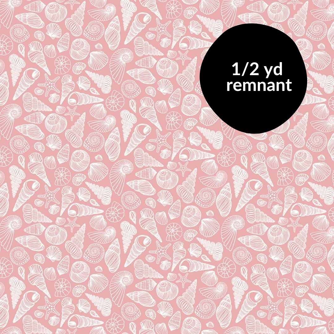 Remnant - 1/2 yd - Wanderlust - Shells Pink