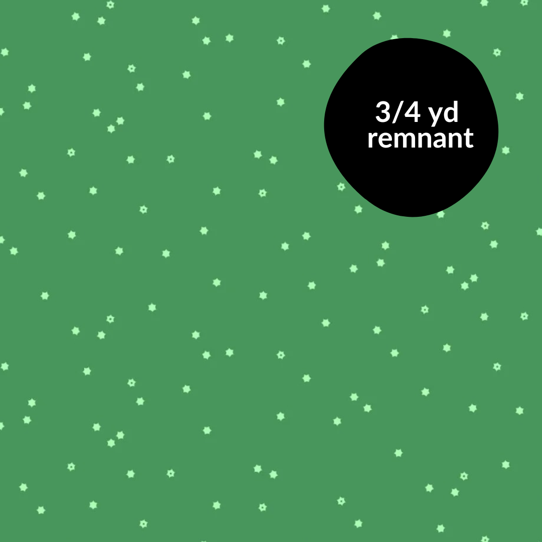 Remnant - 3/4 yd - Seasons Basics - Flowers - Green
