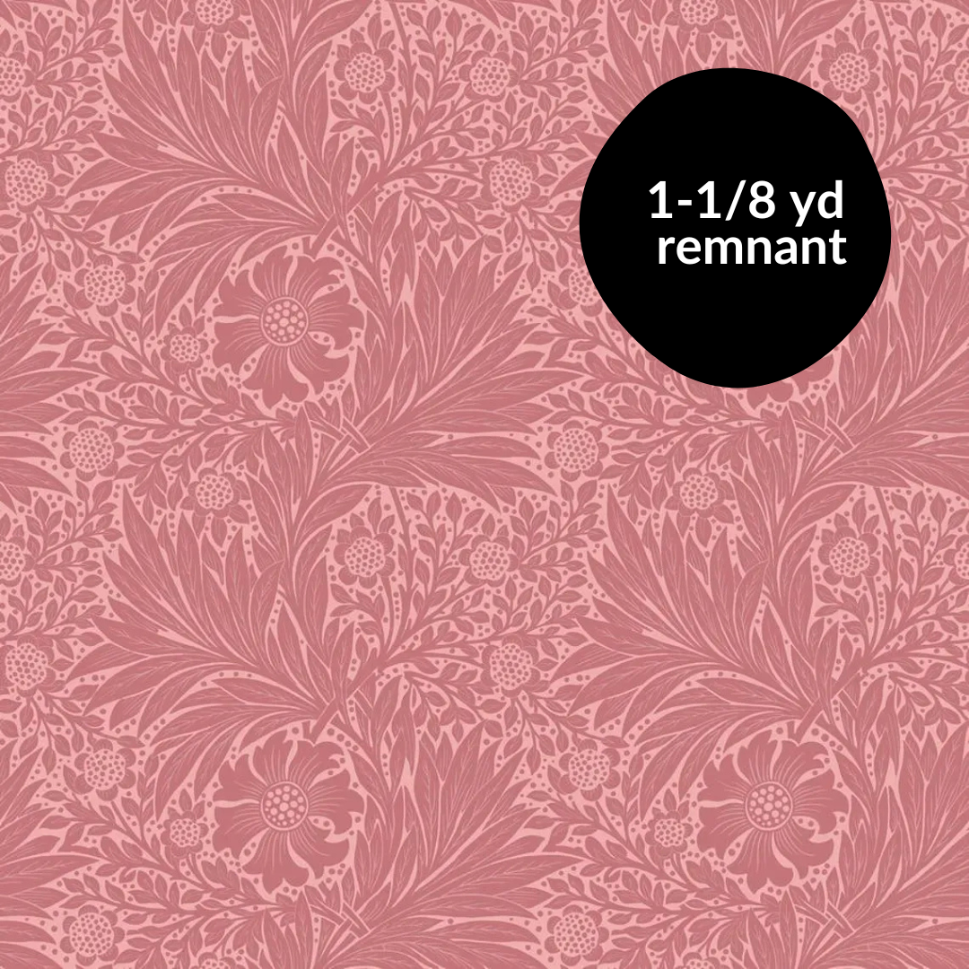 Remnant - 1-1/8 yd - Bedford Park Lawn - Marigold - Rose