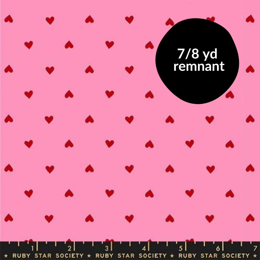Remnant - 7/8 yd - Trinketry - Hearts Flamingo