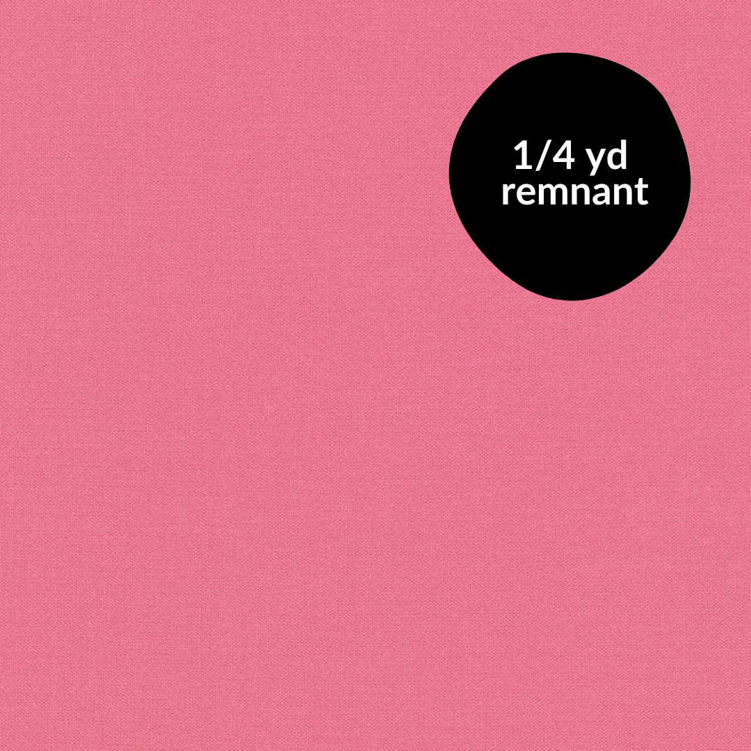 Remnant - 1/4 yd - Kona Cotton Solid - Blush Pink