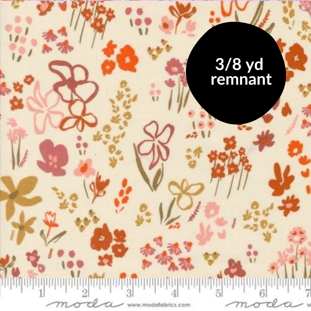 Remnant - 3/8 yd - Things Above - Scattered Seeds - Eggshell