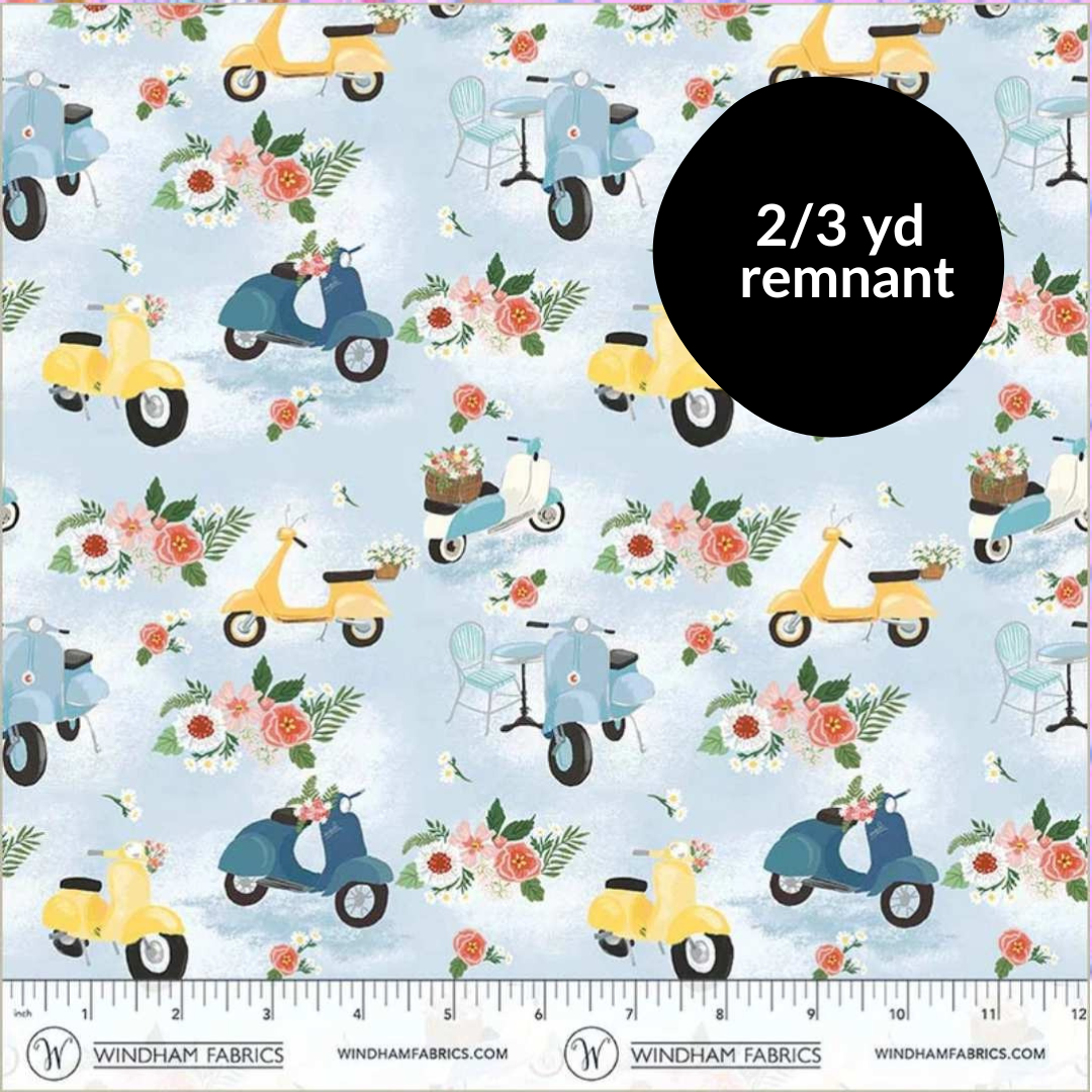 Remnant - 2/3 yd - Villa Sol - La Moto - Sky
