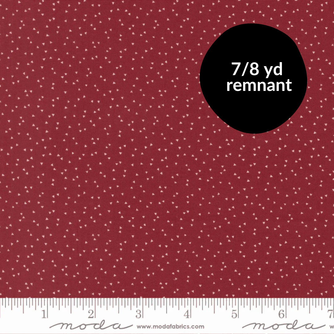 Remnant - 7/8 yd - American Gathering III - Confetti - Deep Crimson