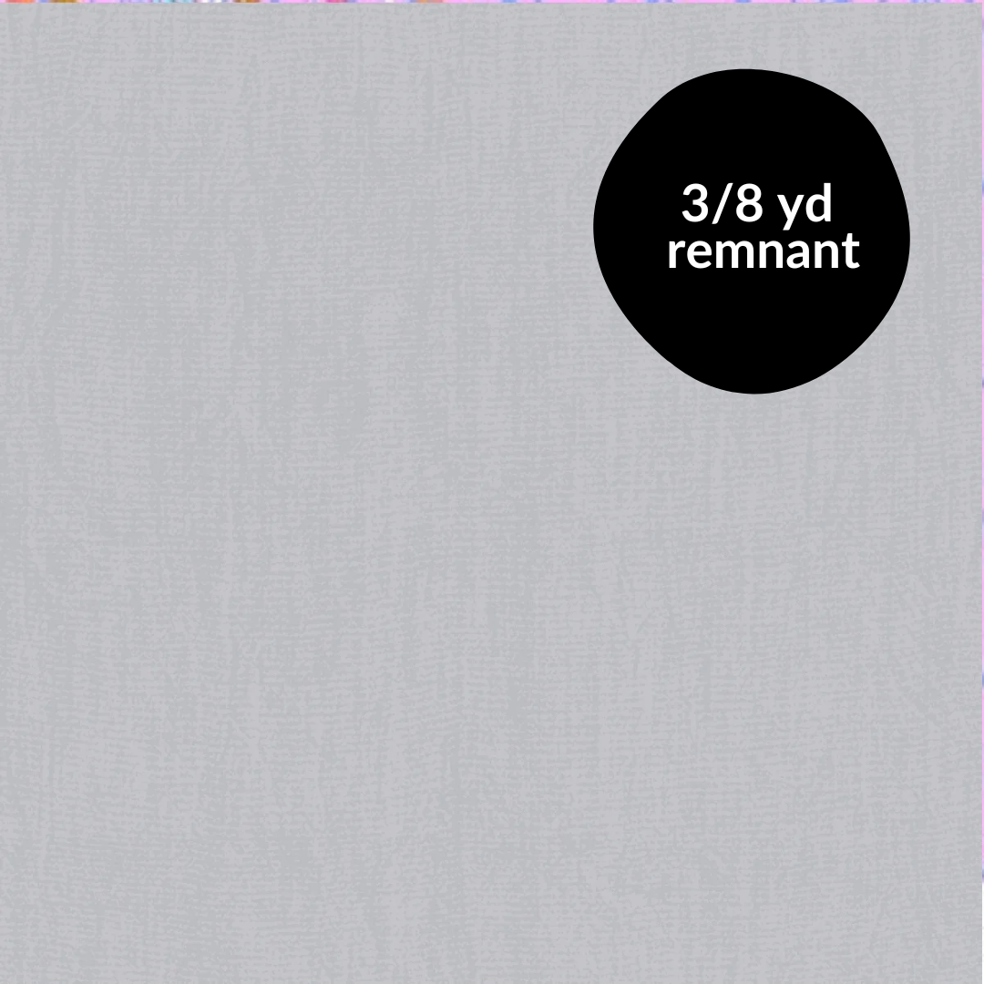 Remnant - 3/8 yd - Artisan Cotton Yarn Dyed Solid - Gray / White