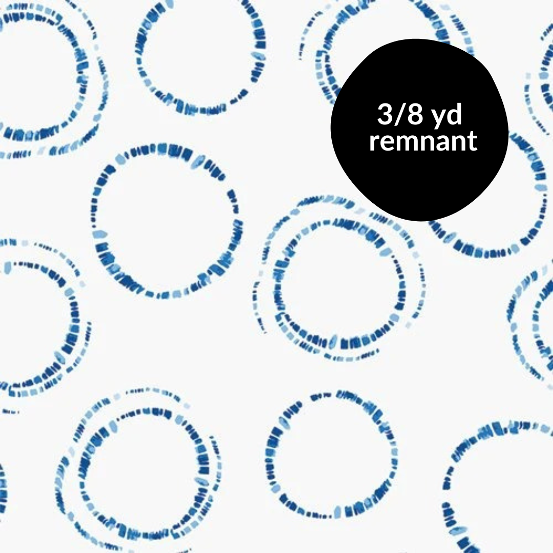 Remnant - 3/8 yd - InkPerfect - Round Markings -  Hikari Linen