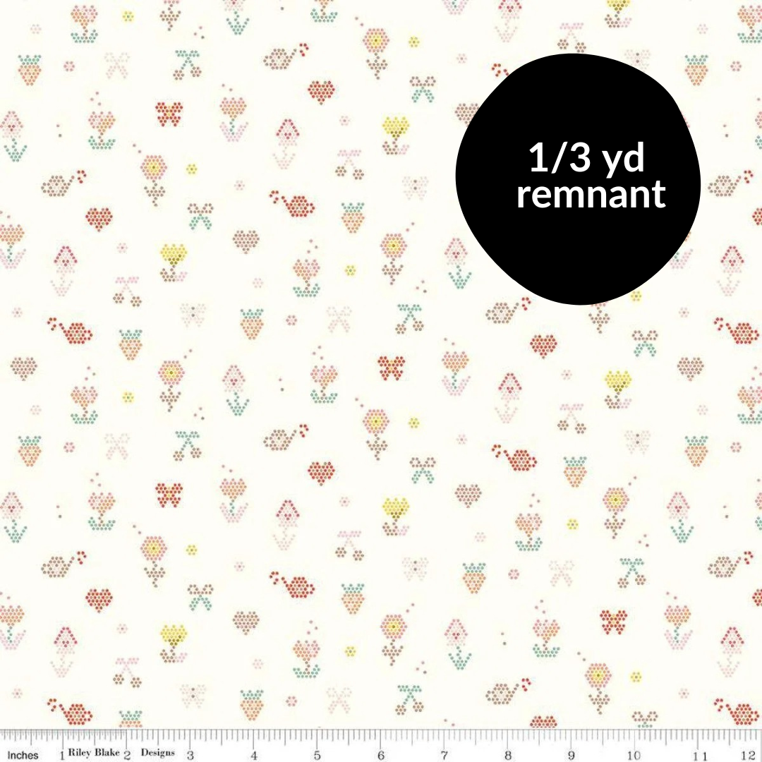 Remnant - 1/3 yd - Sunsetridge - Mosaic - Cream