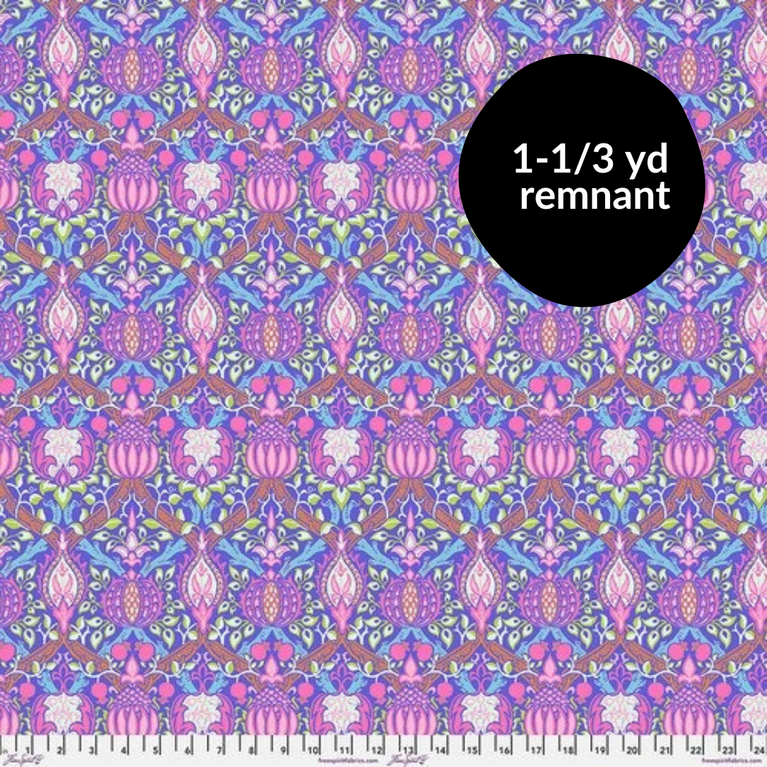 Remnant - 1-1/3 yd - Kaffe x Morris & Co - Granada - Purple Lawn