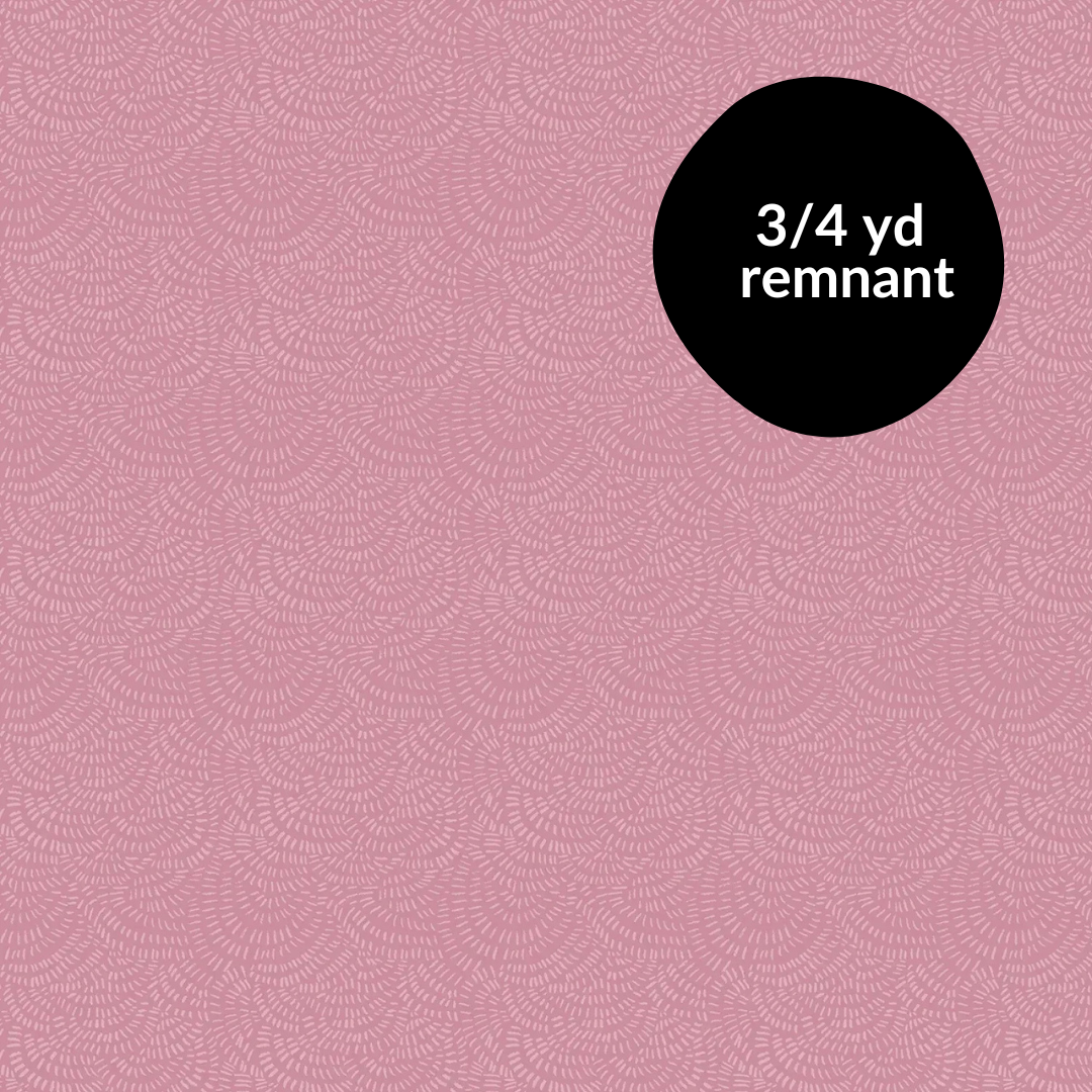 Remnant - 3/4 yd - Crimp - Mulberry