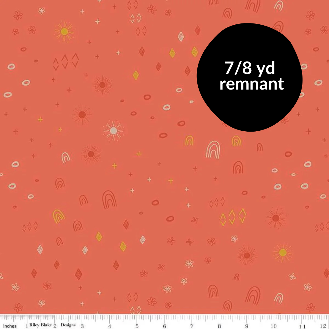 Remnant - 7/8 yd - Stay Wild - Boho Things - Rouge Sparkle
