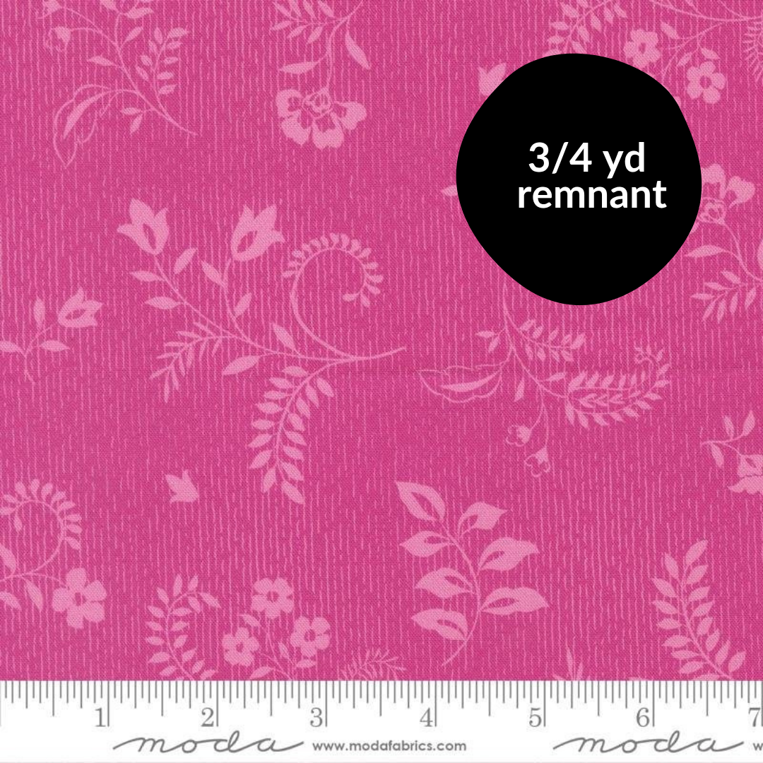 Remnant - 3/4 yd - Parlor - Boho Flowers - Fruit Punch