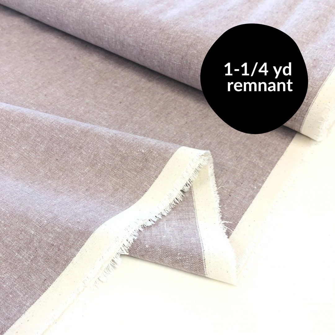 Remnant - 1-1/4 yd - Essex Yarn Dyed Linen / Cotton Blend - Mocha