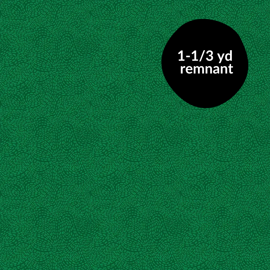 Remnant - 1-1/3 yd - Waved - Forest