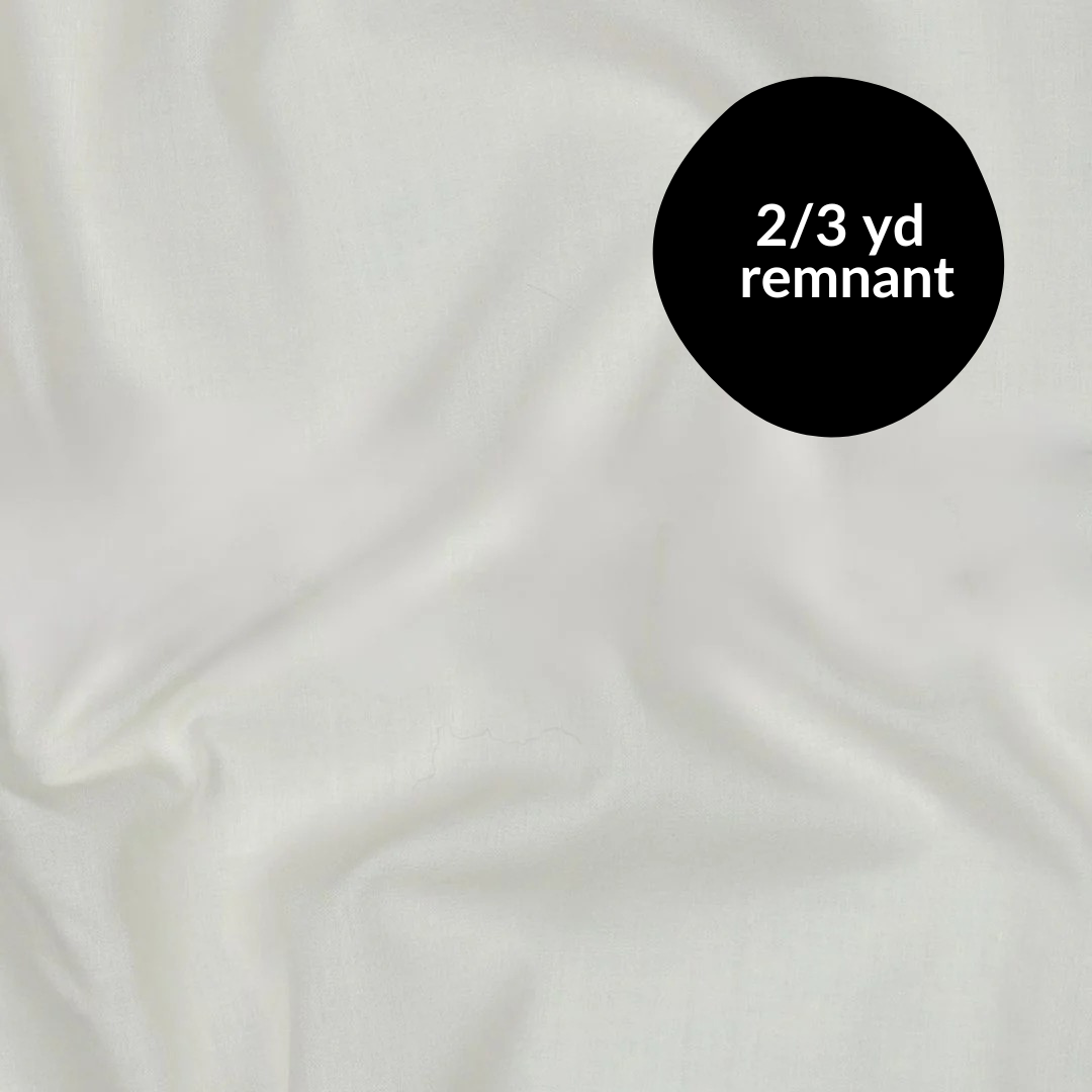 Remnant - 2/3 yd - Cotton Voile - Ecru