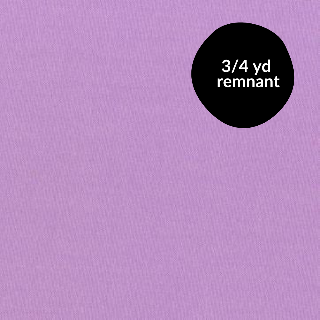 Remnant - 3/4 yd - Artisan Cotton Yarn Dyed Solid - Orchid/White