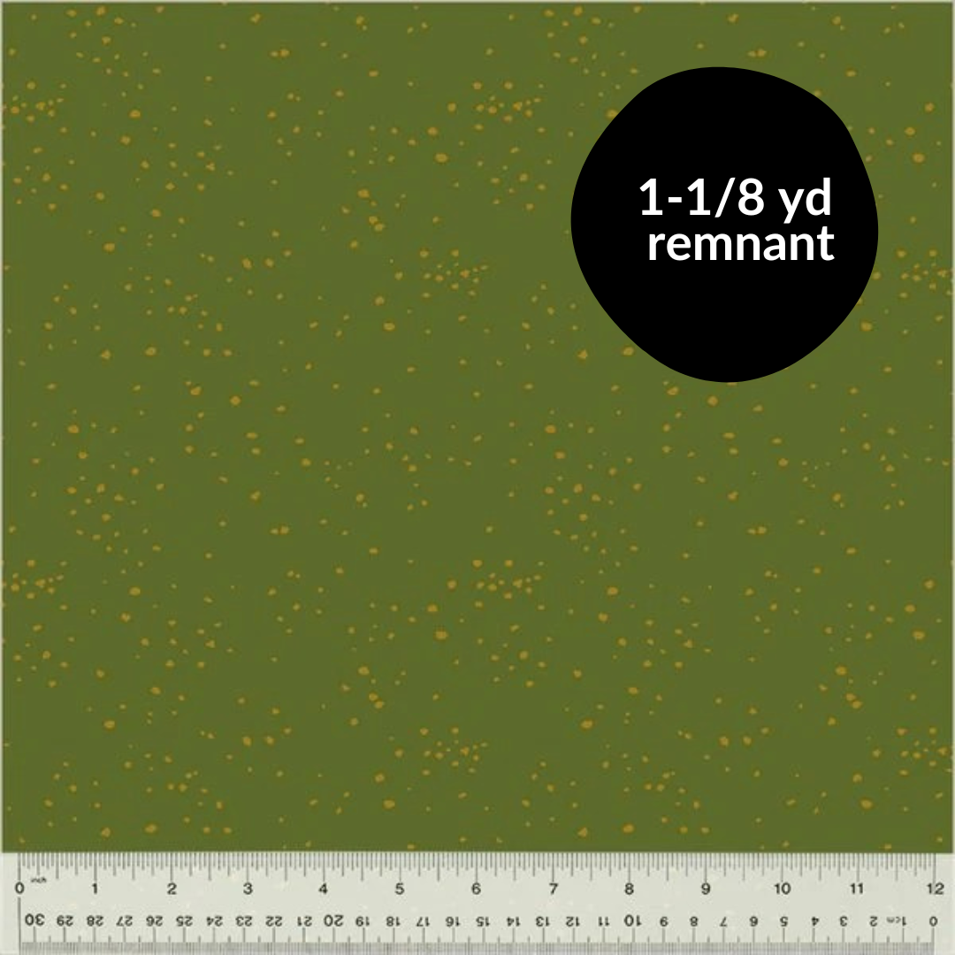 Remnant - 1-1/8 yd - Orchard & Grove - Stipple - Dark Olive