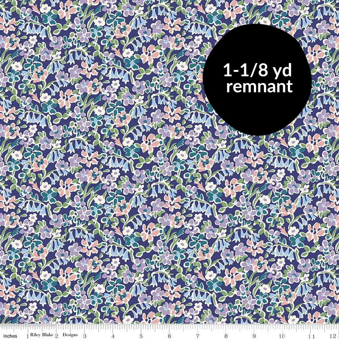 Remnant - 1-1/8 yd - London Bouquet - Regent Meadow B