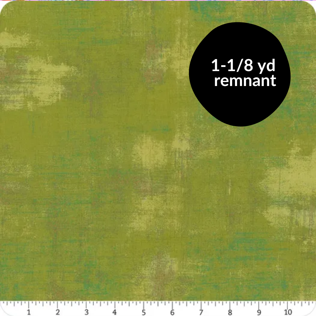 Remnant - 1-1/8 yd - Grunge Basics - Zesty Apple