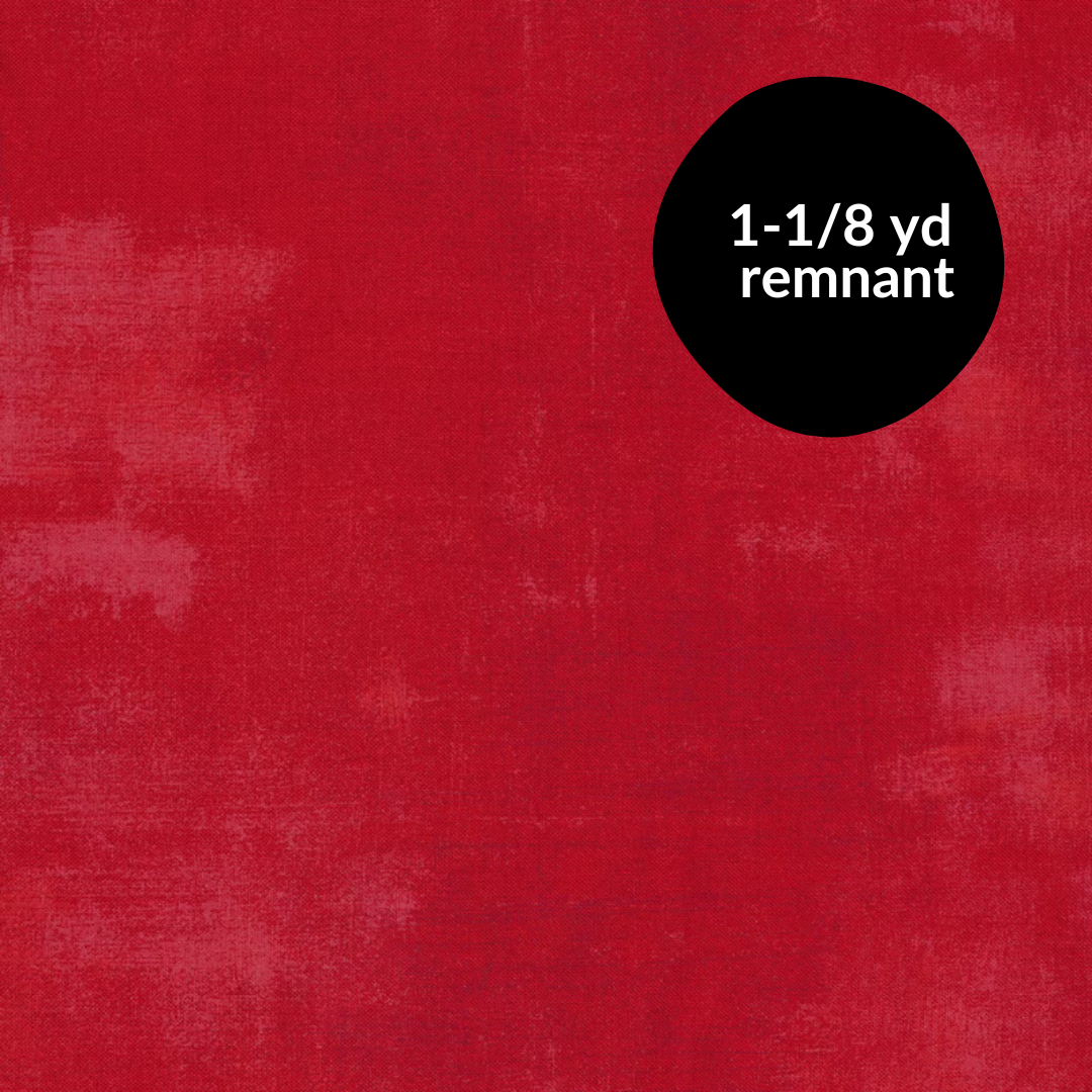 Remnant - 1-1/8 yd - Grunge Basics - Scarlet