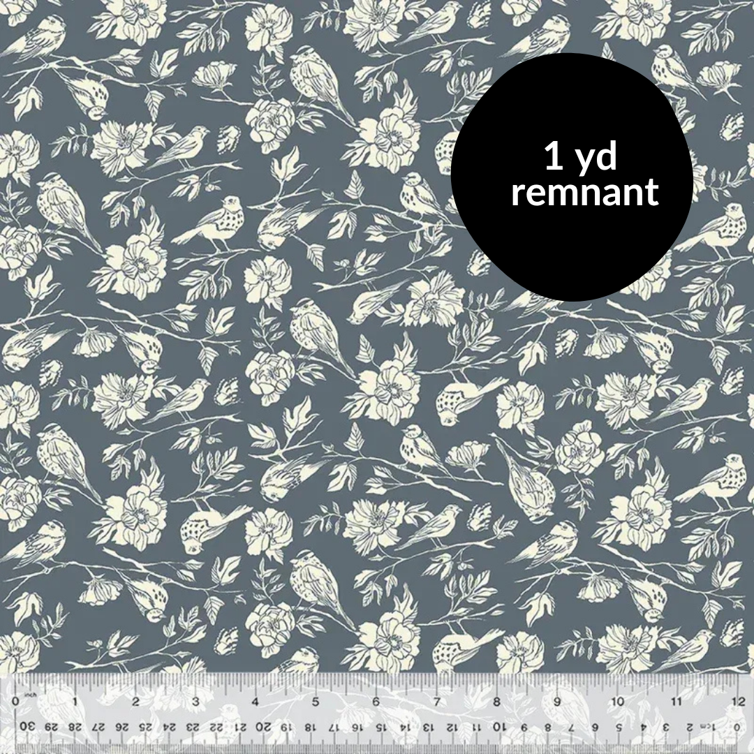 Remnant - 1 yd - Lush Life - Birdsong - Periwinkle