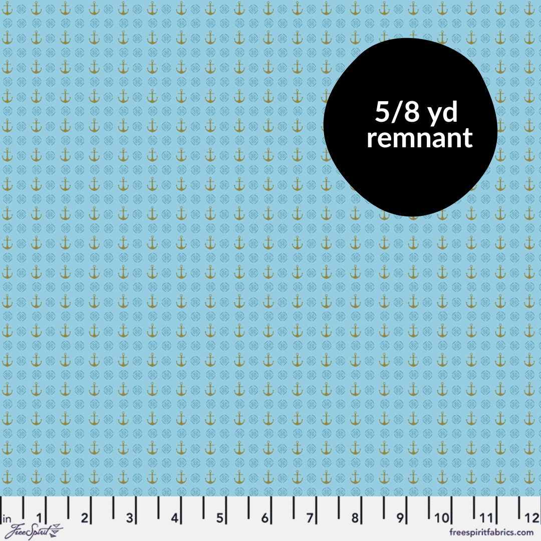 Remnant - 5/8 yd - Primitive Cloth - Banner - Blue